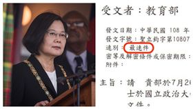 蔡英文，陳學聖公文（組合圖）