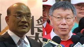 柯文哲,蘇貞昌 圖/黃宣尹攝影