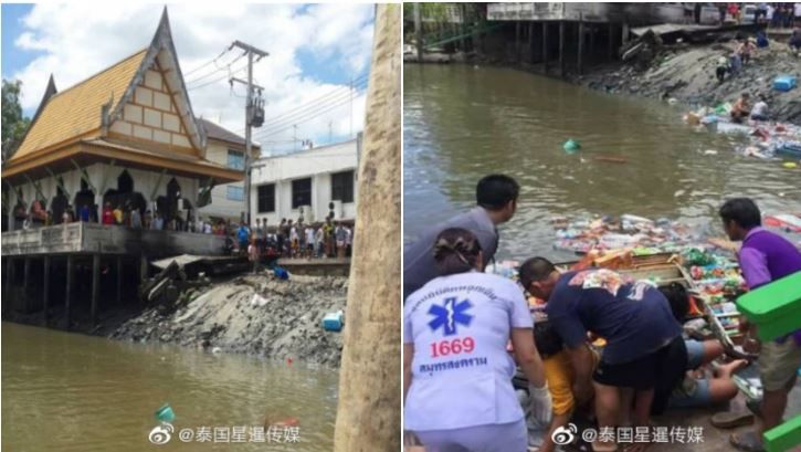 水上餐廳滑進河裡！顧客全落水釀死傷