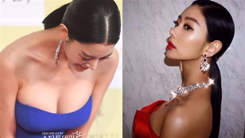 緊身禮服一彎腰！亞洲最美雙峰炸出