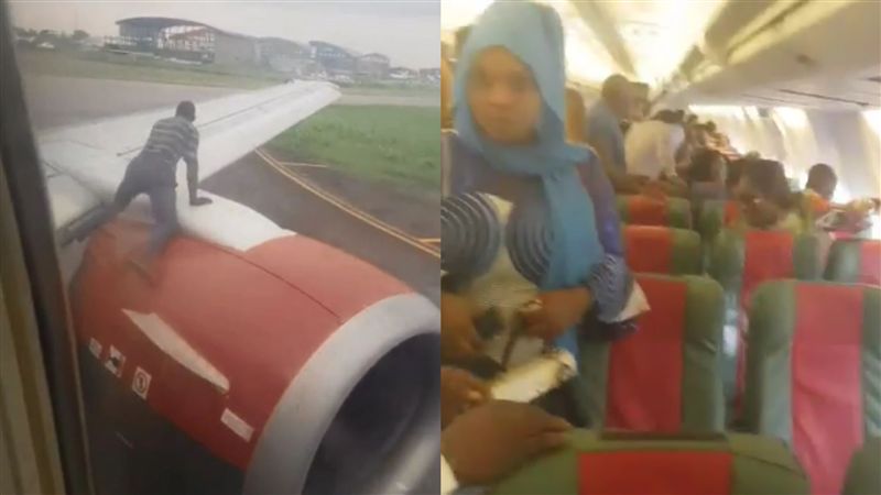 飛機準備起飛！乘客驚見機翼上有人…