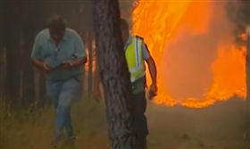 葡萄牙,里斯本,野火,消防員,重傷