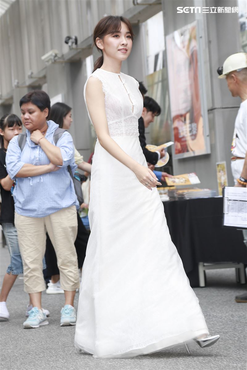 公視時代生活劇《苦力》首映記者會主演林玟誼。（記者林士傑/攝影）