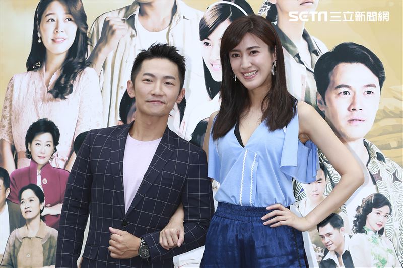 公視時代生活劇《苦力》首映記者會主演蔡昌憲、田羽安（原名陳怡嘉）。（記者林士傑/攝影）