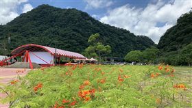 苗縣客家文學花園二期工程動土（2）苗栗縣獲客委會補助推動「客家文學花園計畫」，基地位於苗栗縣公館鄉福德村南側、後龍溪畔、省道台6線旁，約18.5公頃，腹地廣大，交通便捷，二期工程23日動土。中央社記者管瑞平攝　108年7月23日