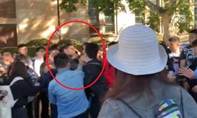 反送中,港生,昆士蘭大學,肢體衝突　圖／翻攝臉書