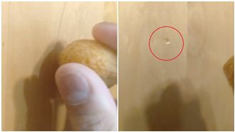 吃地瓜球牙齒碎！他怒丟桌…竟砸出洞