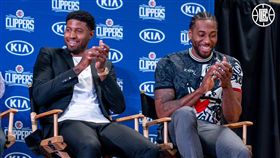 Paul George與Kawhi Leonard。（圖／翻攝自快艇官方推特）