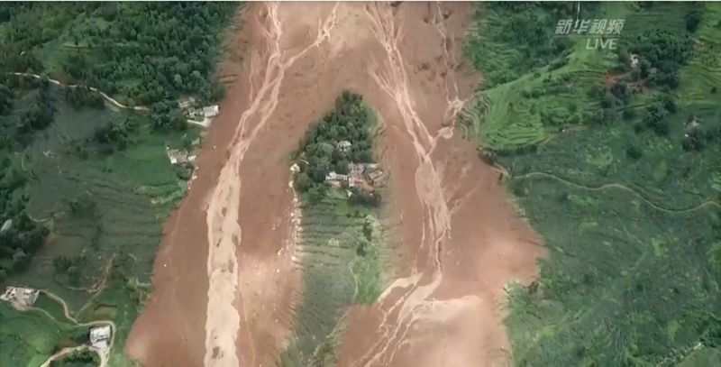 中國貴州大山崩！釀20死33人失聯