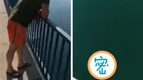 蠢到自己找死！被朋友慫恿高空跳河　他一躍而下下體粉碎（圖／翻攝自LiveLeak）
