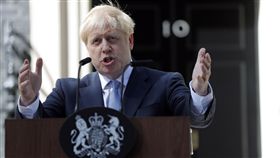 新上任的英國首相強生（Boris Johnson），圖／美聯社／達志影像