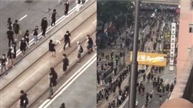 感動漏網鏡頭！地鐵遭停駛　香港人圍2公里人龍送物資（圖／翻攝自徐嘉裕 - Neil hsu臉書）