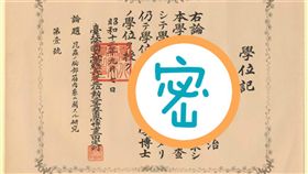 台大創校第一位博士是他！證書曝光 
日本,池田真行,牧高治