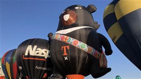 法國,熱氣球,台灣,喔熊,升空（圖／中央社）