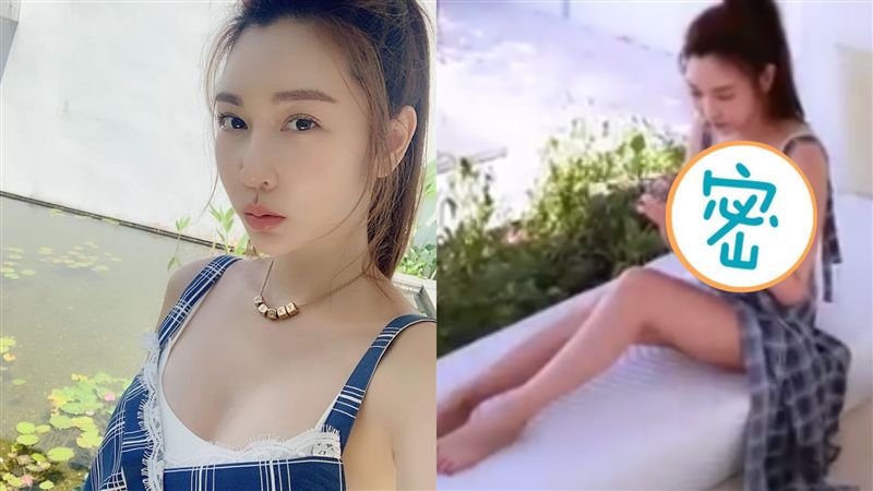 超邪惡！曾莞婷一彎腰…雪乳擠出深線