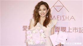 愛紗出席面膜新品上市發表會。（記者林士傑/攝影）