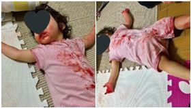 口紅,血跡,睡著,闖禍(圖/翻攝自爆廢公社)