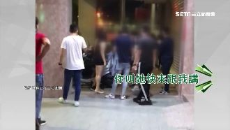 前後任狹路相逢！夜店門口勒脖扭打