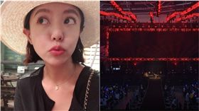 丁噹跌落舞台。翻攝自丁噹臉書