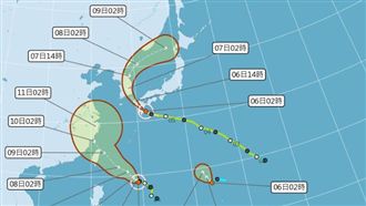 三颱共舞！利奇馬恐侵台　模擬路徑曝
