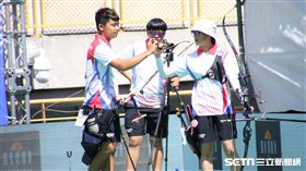 中華隊反曲弓混雙組合陳昭升和蘇思蘋。（圖／記者劉家維攝影）