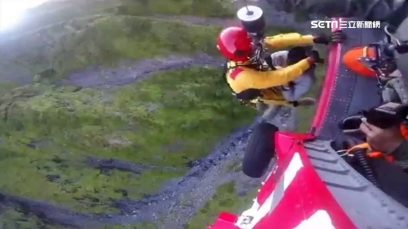 卡羅樓山傳墜谷　男頭5公分撕裂傷