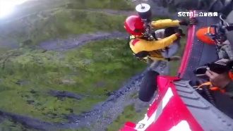 卡羅樓山傳墜谷　男頭5公分撕裂傷