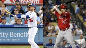 ▲貝林傑（Cody Bellinger）、楚奧特（Mike Trout）同日敲出37轟。（圖／美聯社）
