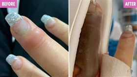 澳洲,美甲,沙龍,中指。(圖/翻攝自dailysunpost)