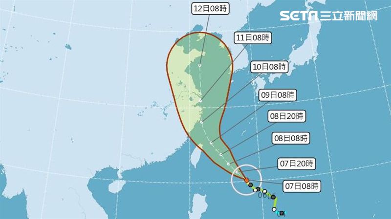 利奇馬變中颱！看懂影響時程風雨程度