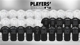 ▲大聯盟綽號球衣周末。（圖／取自美國職棒官網）