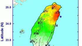 圖翻攝自中央氣象局 20190808地震