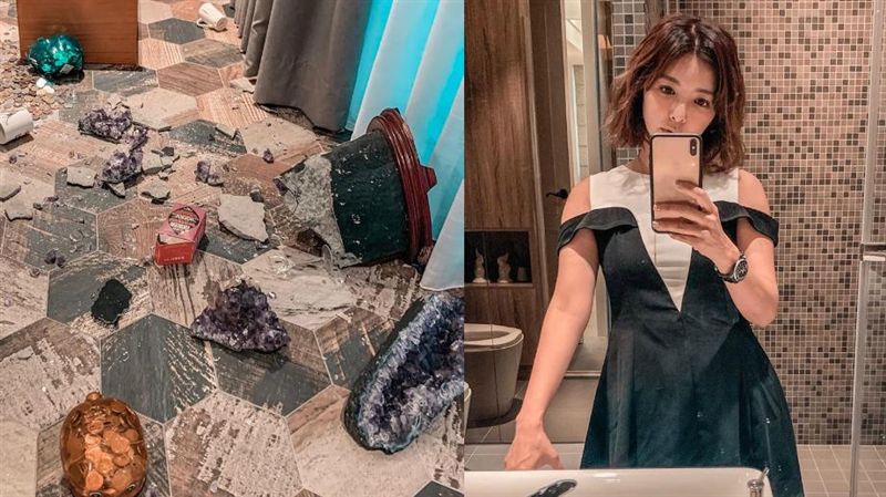 地震家中災情慘重！甜心主播財位全毀