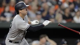 ▲頂替受傷桑契斯（Gary Sanchez）升上大聯盟的東岡凱爾（Kyle Higashioka）單場雙響砲。（圖／美聯社）