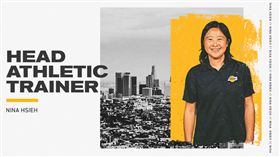 出身台灣的Nina Hsieh升任湖人首席運動訓練師。（圖／翻攝自湖人官網）
