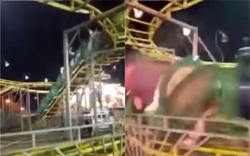 雲霄飛車失控脫軌！遊客噴飛畫面曝光