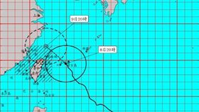 陸警再擴大！利奇馬暴風圈最快22點觸陸　北台吹11級風（圖／翻攝自中央氣象局）