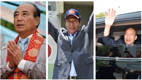 ▲王金平、郭台銘、韓國瑜（組合圖，資料畫面）