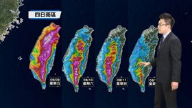 颱風,風雨,利奇馬,下雨(圖/翻攝自天氣風險)