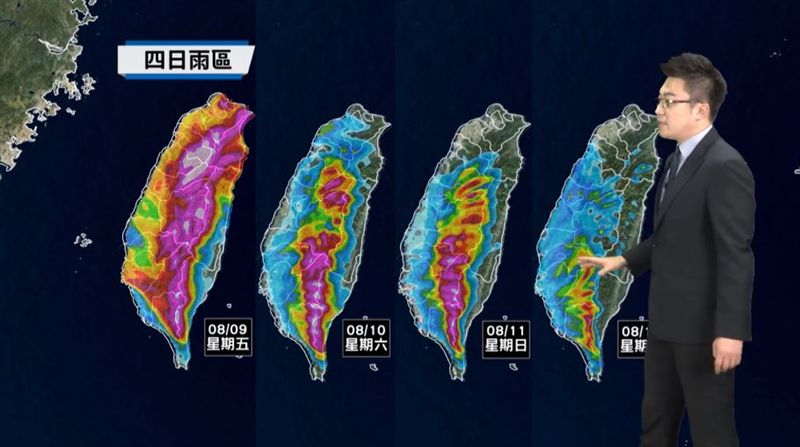 利奇馬路徑北偏！一張圖看懂4日雨區