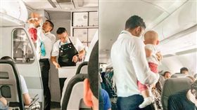 嬰兒搭機狂哭鬧！空服員「抱起哄笑」　照片曝光網戀愛了
▲圖／翻攝自Frontier Airlines twitter