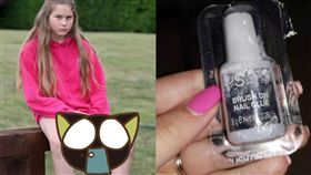 美甲,膠水,美甲片,傷痕,灼傷,緊身褲,英國,劣質品, 圖／翻攝自推特