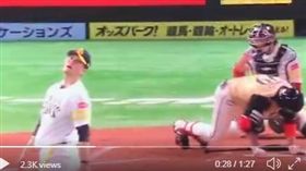▲千賀滉大丟傷了王柏融。（圖／取自推特）
