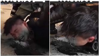 銅鑼灣男遭壓地暴打　滿臉血哭求饒