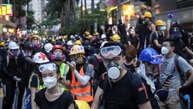 香港,反送中,圍毆事件,禁止,記者採訪,黑衣青年(圖/中央社)