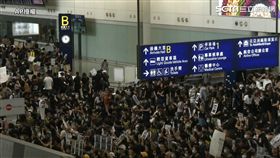 反送中香港機場0812（圖／AP授權）