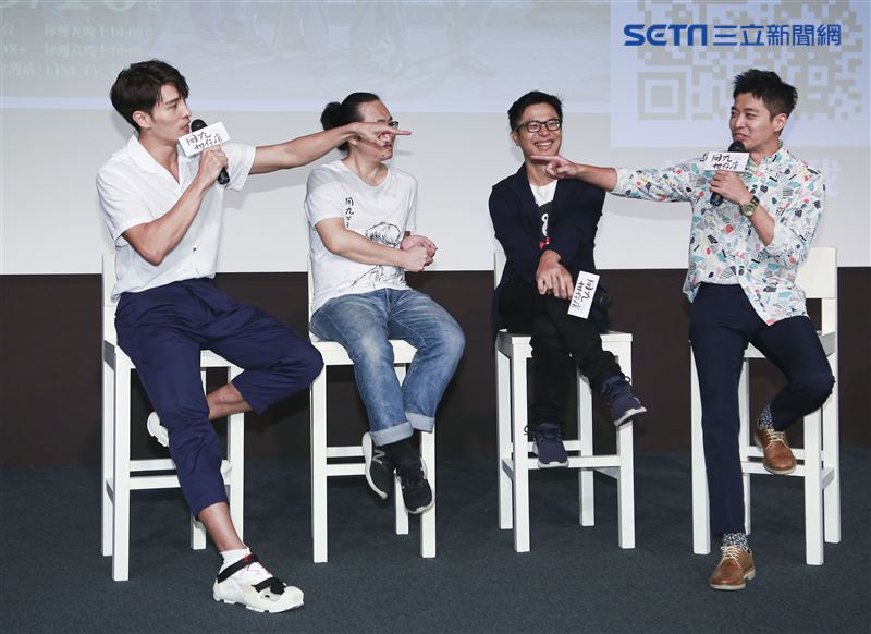 用九柑仔店試映會，導演高炳權、漫畫家阮光民、演員陳禕倫及侯彥西出席。（圖／記者林士傑攝影）
