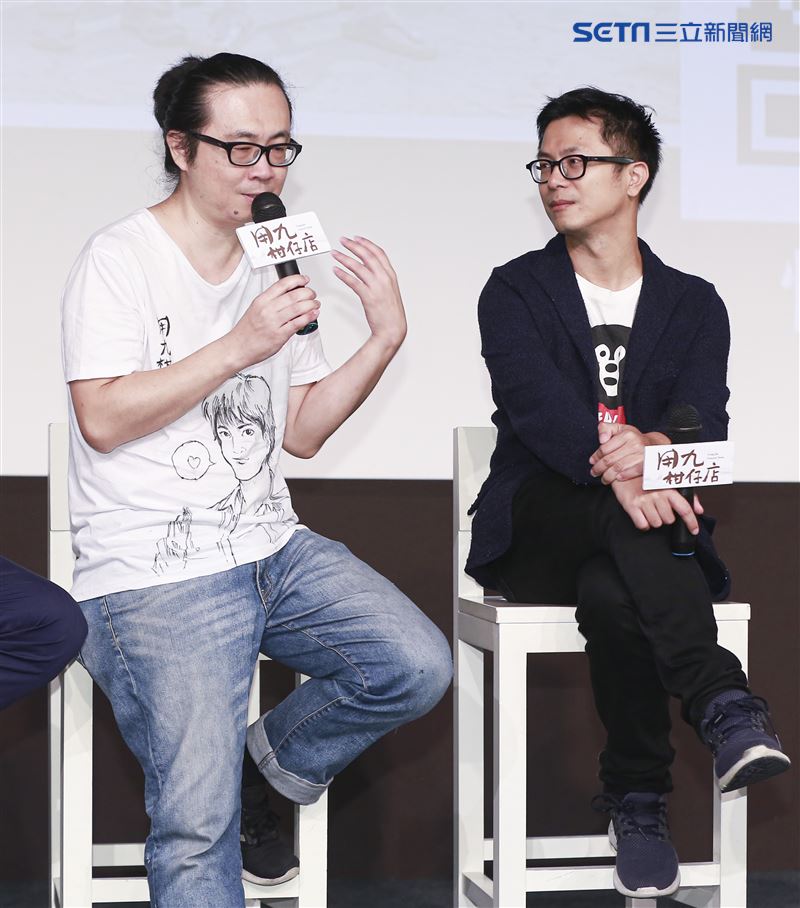 用九柑仔店試映會，導演高炳權、漫畫家阮光民出席。（圖／記者林士傑攝影）