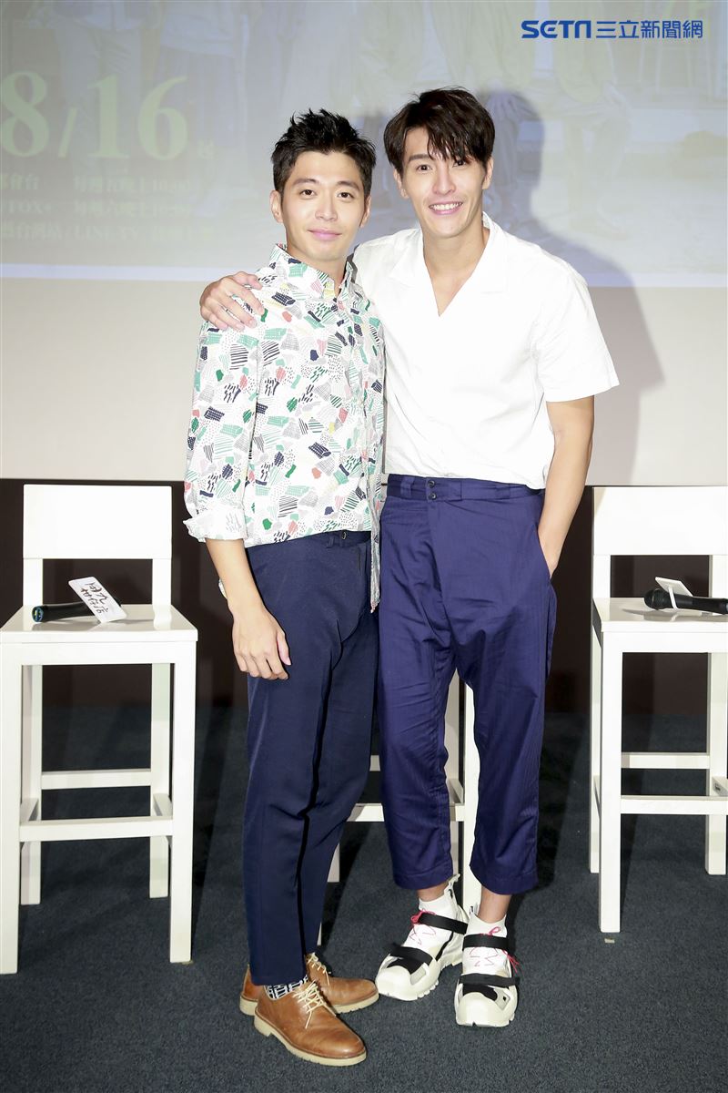 用九柑仔店試映會，演員陳禕倫及侯彥西出席。（圖／記者林士傑攝影）