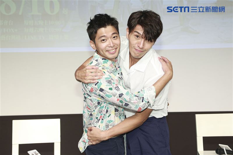 用九柑仔店試映會，演員陳禕倫及侯彥西出席。（圖／記者林士傑攝影）